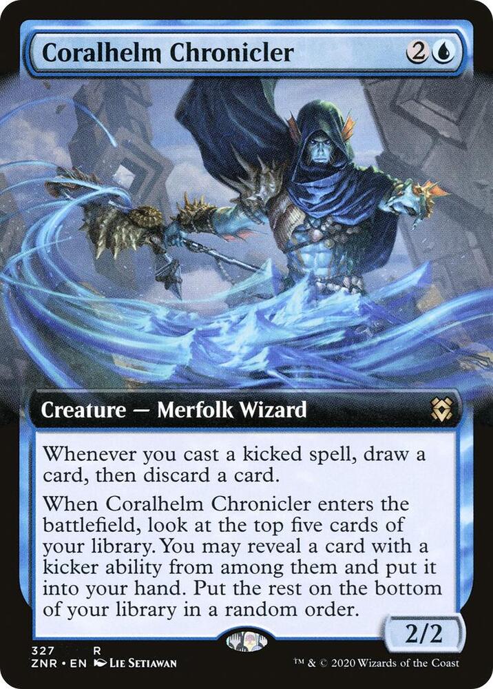 Coralhelm Chronicler (Extended Art) [Zendikar Rising] 327