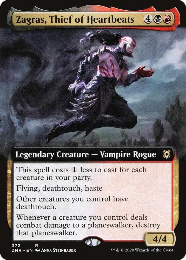 Zagras, Thief of Heartbeats (Extended Art) [Zendikar Rising] 372