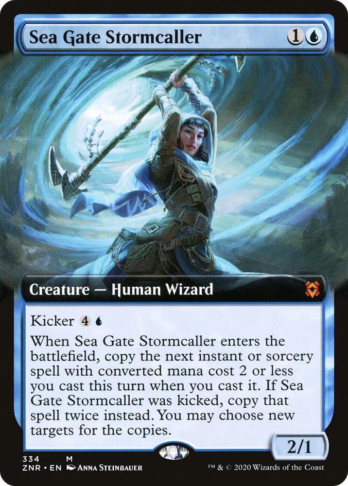 Sea Gate Stormcaller (Extended Art) [Zendikar Rising] 334