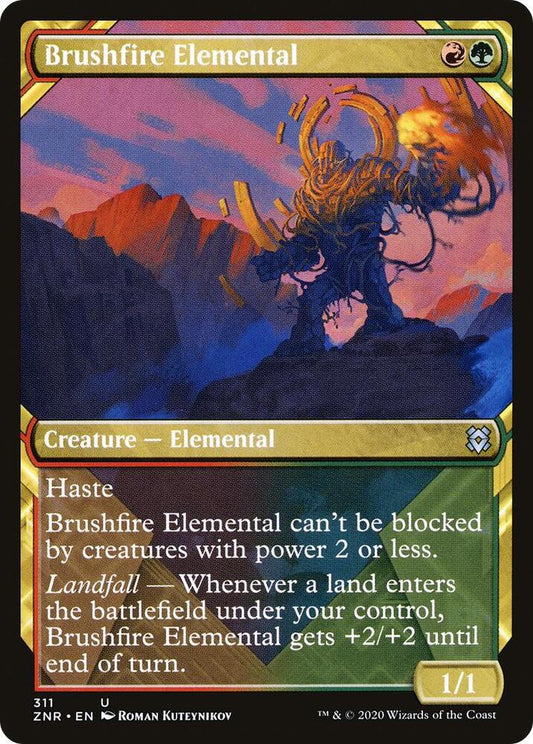 Brushfire Elemental (Showcase) [Zendikar Rising] 311