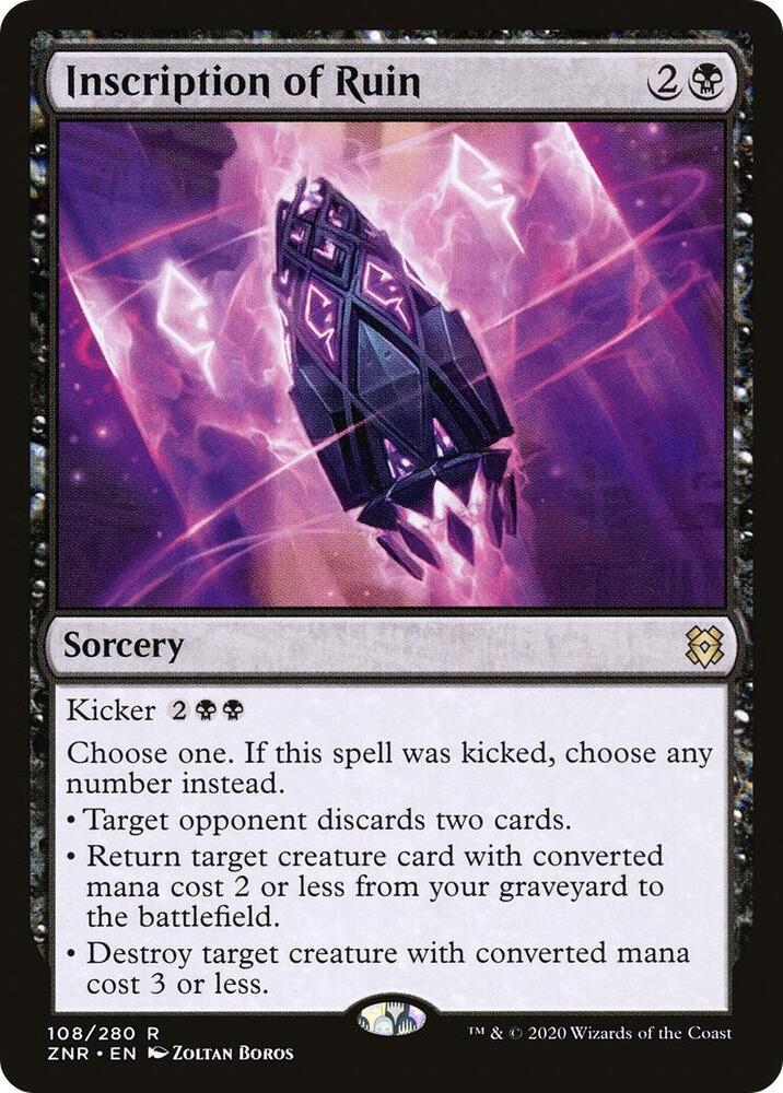 Inscription of Ruin [Zendikar Rising] 108