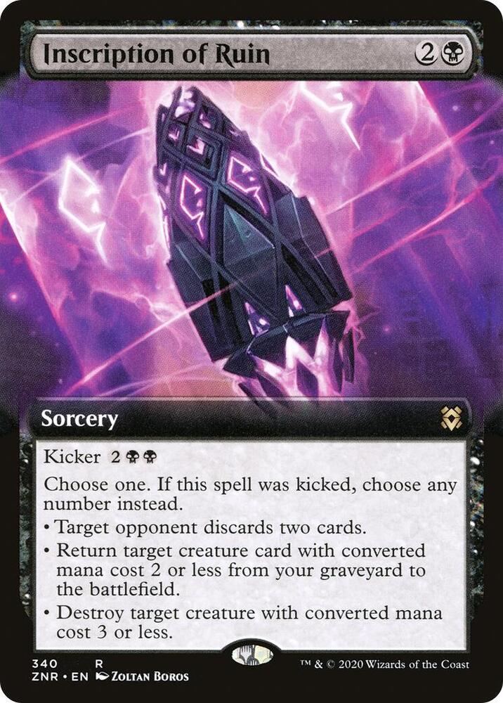 Inscription of Ruin (Extended Art) [Zendikar Rising] 340