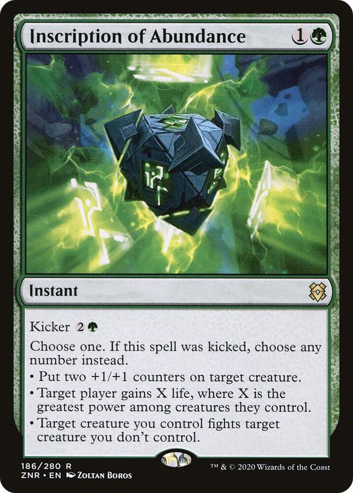 Inscription of Abundance [Zendikar Rising] 186