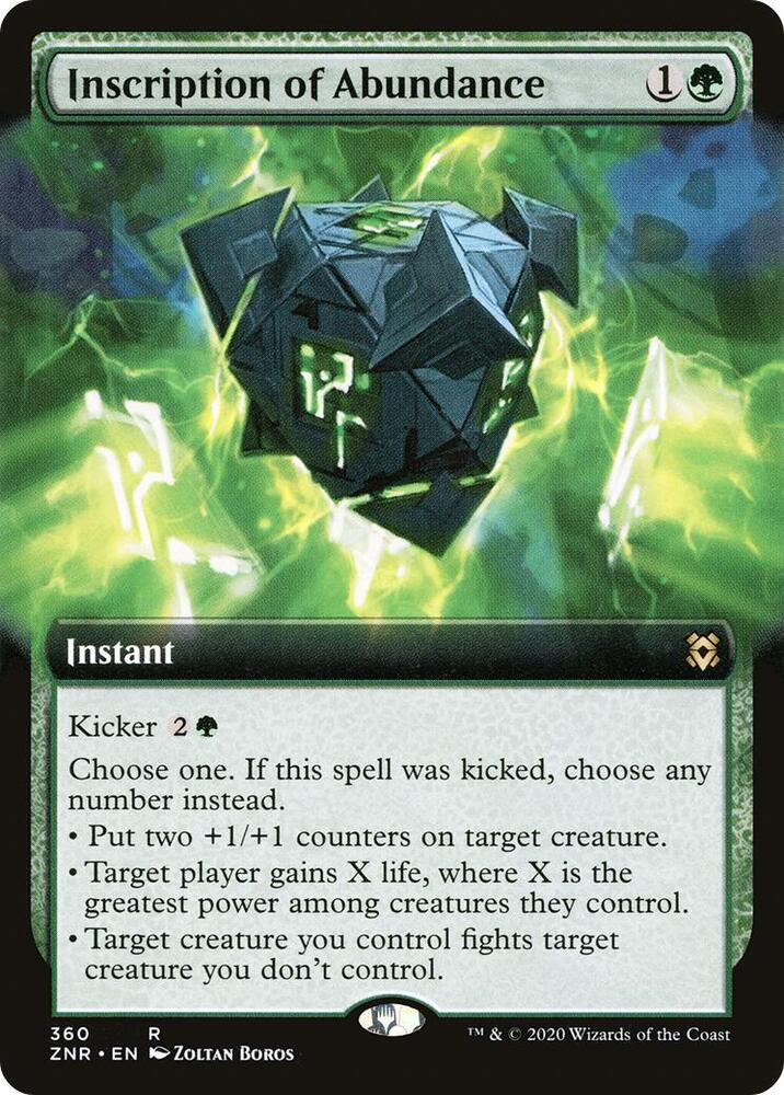 Inscription of Abundance (Extended Art) [Zendikar Rising] 360