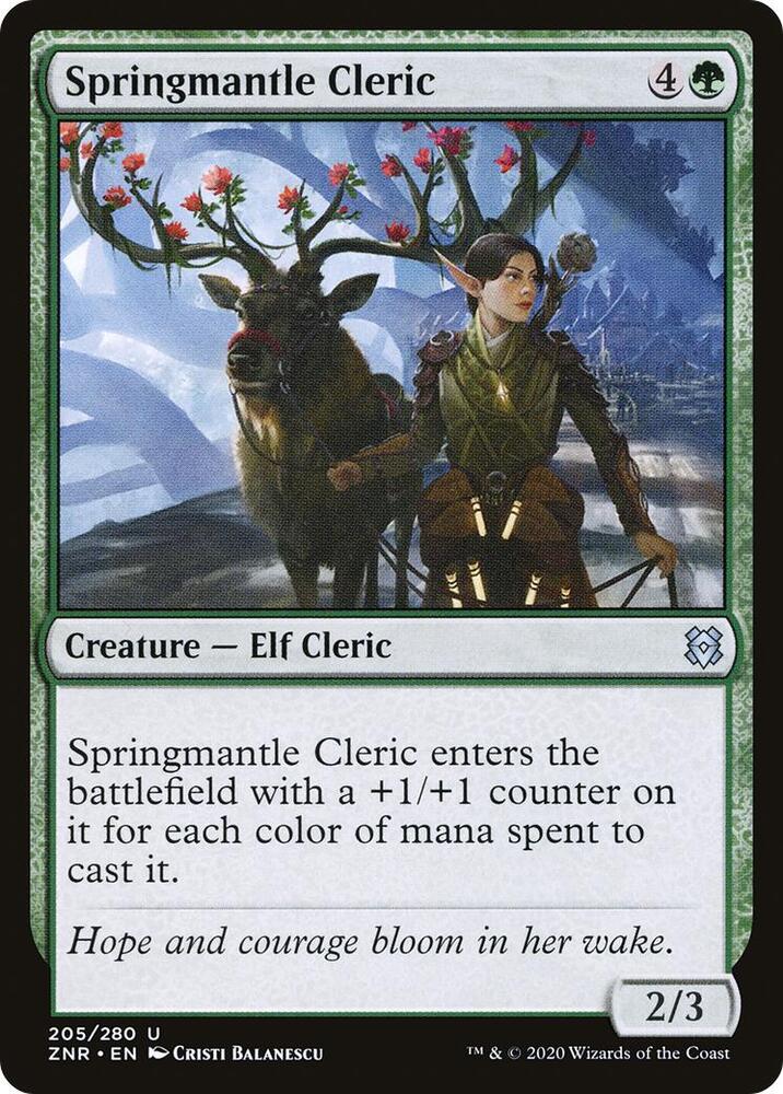 Springmantle Cleric [Zendikar Rising] 205