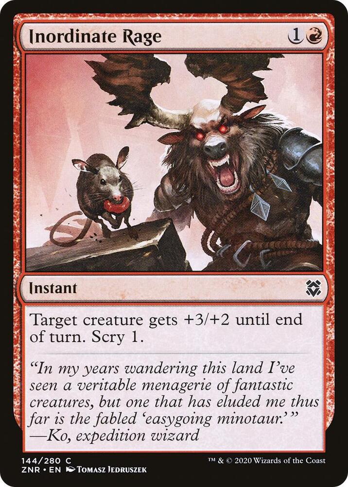 Inordinate Rage [Zendikar Rising] 144