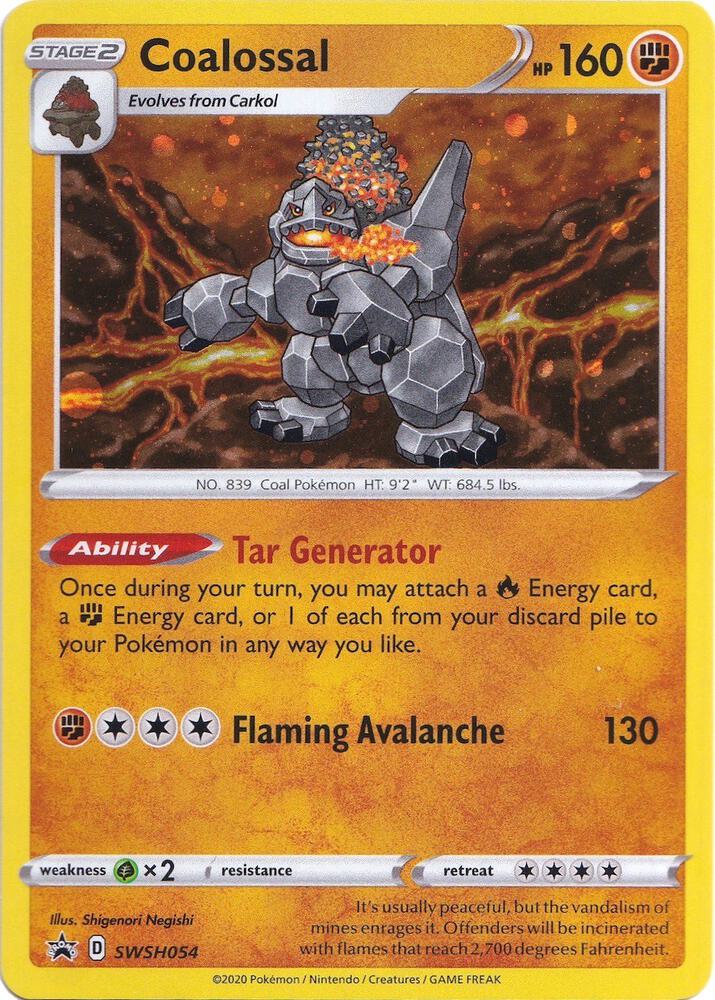Coalossal - SWSH054 [SWSH: Sword & Shield Promo Cards] SWSH054