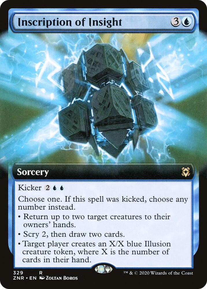 Inscription of Insight (Extended Art) [Zendikar Rising] 329