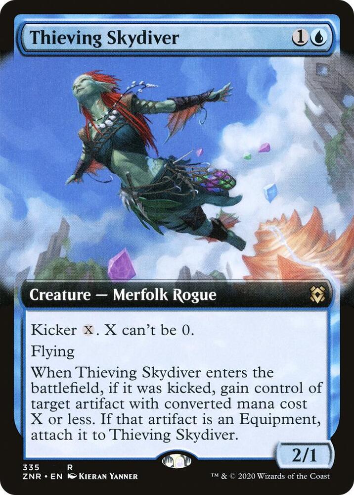 Thieving Skydiver (Extended Art) [Zendikar Rising] 335