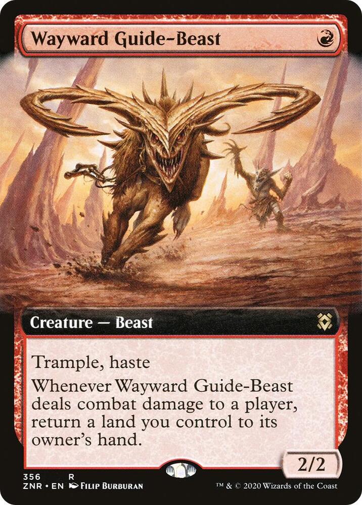 Wayward Guide-Beast (Extended Art) [Zendikar Rising] 356