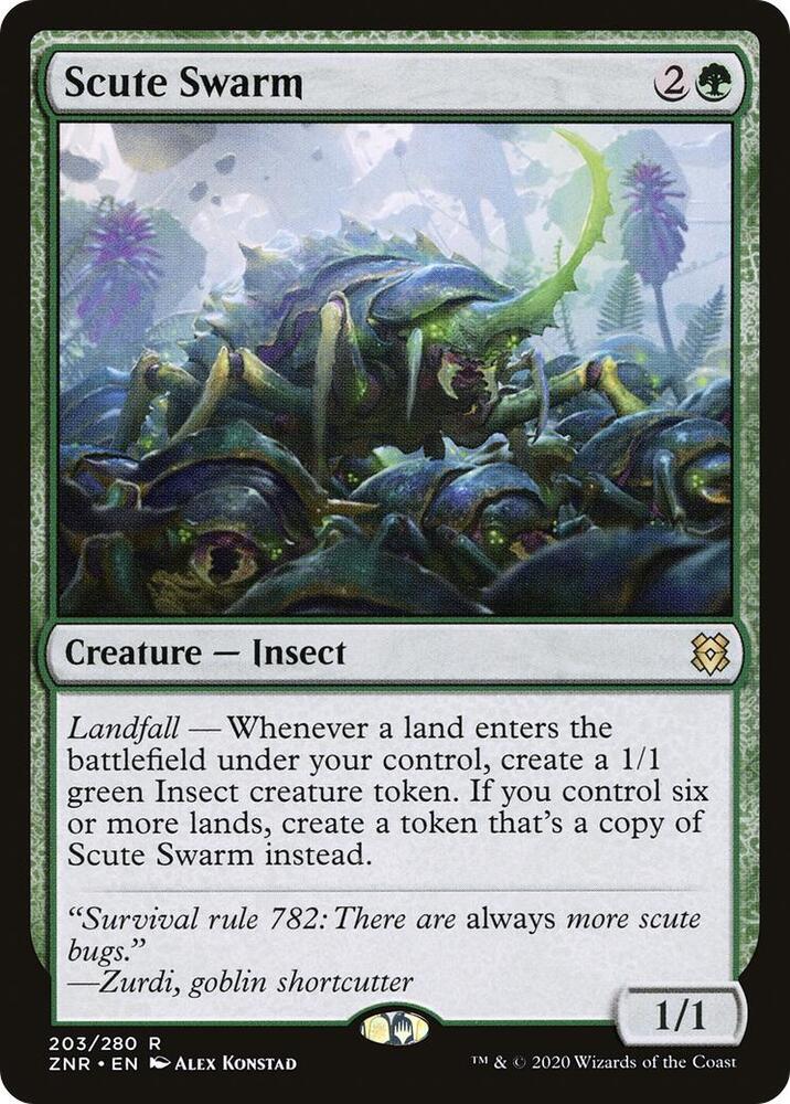 Scute Swarm [Zendikar Rising] 203