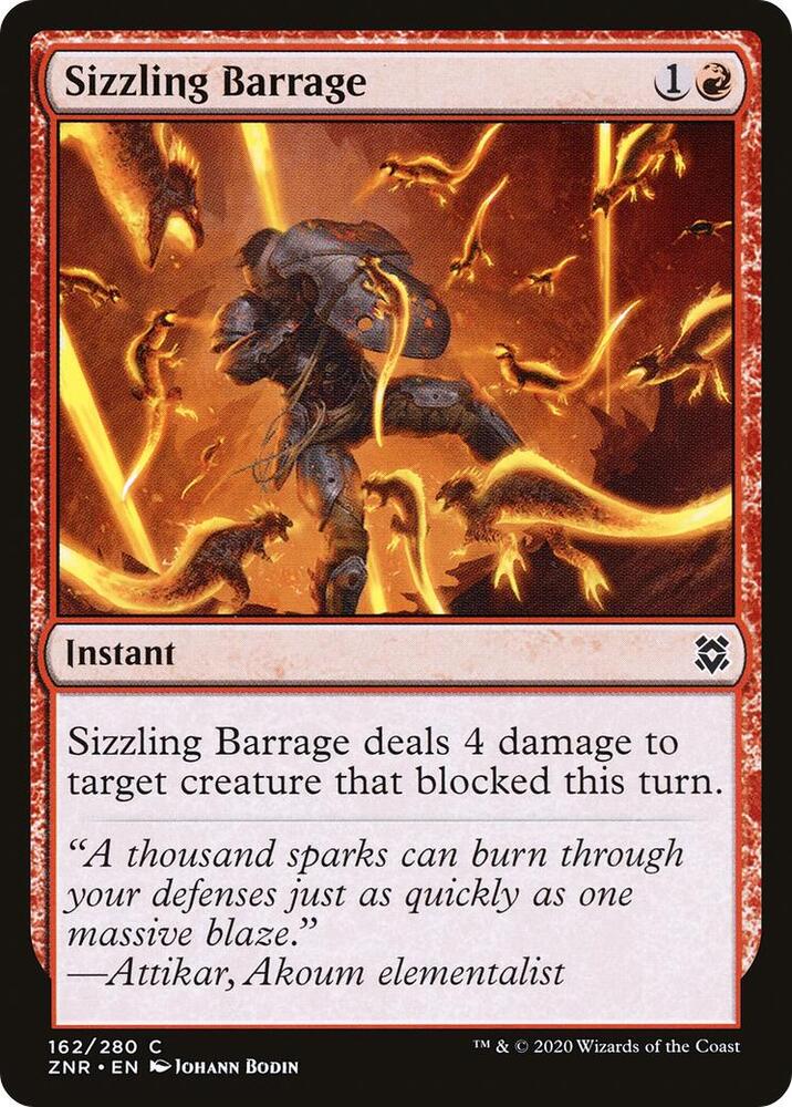 Sizzling Barrage [Zendikar Rising] 162