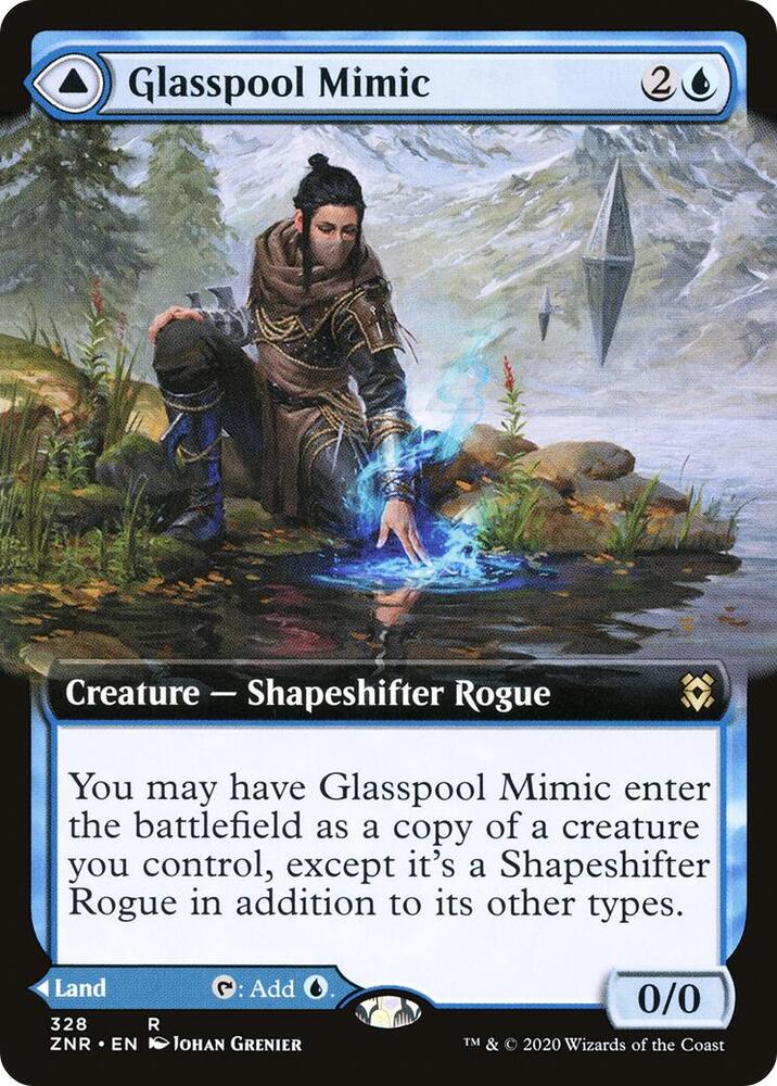 Glasspool Mimic (Extended Art) [Zendikar Rising] 328
