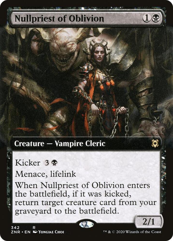 Nullpriest of Oblivion (Extended Art) [Zendikar Rising] 342