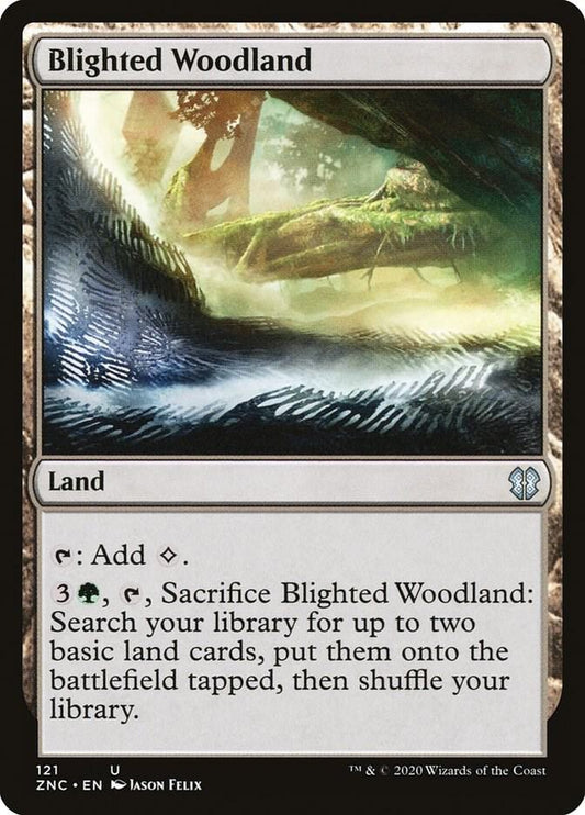 Blighted Woodland [Commander: Zendikar Rising] 121