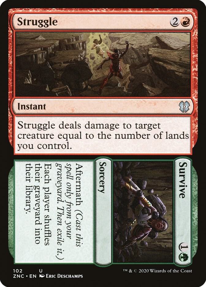 Struggle // Survive [Commander: Zendikar Rising] 102