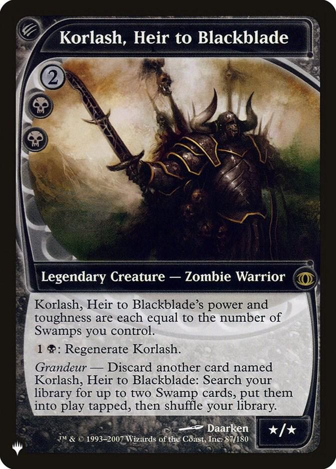 Korlash, Heir to Blackblade [The List Reprints] 87/180