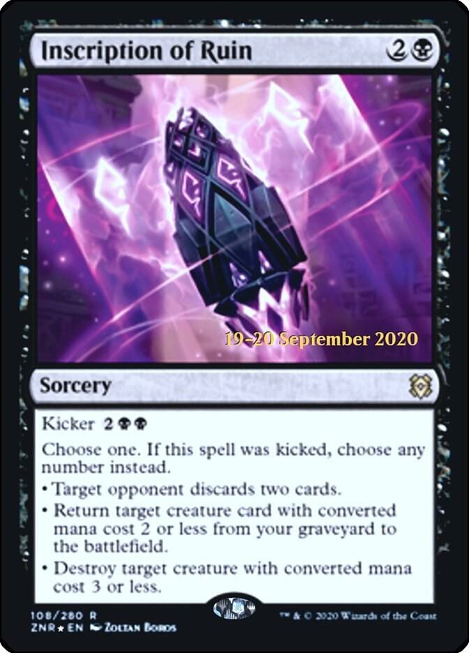 Inscription of Ruin [Prerelease Cards] 108