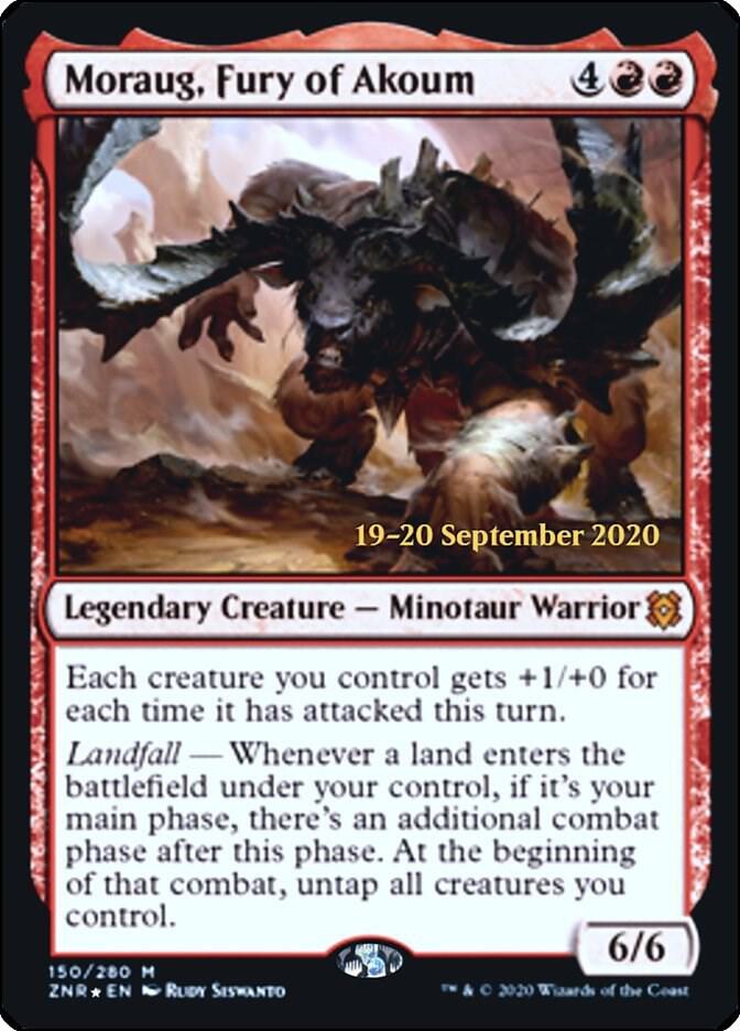 Moraug, Fury of Akoum [Prerelease Cards] 150
