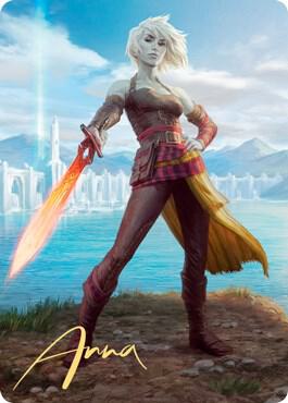 Nahiri, Heir of the Ancients Art Card (3/81) (Gold-Stamped Signature) [Art Series: Zendikar Rising] 3