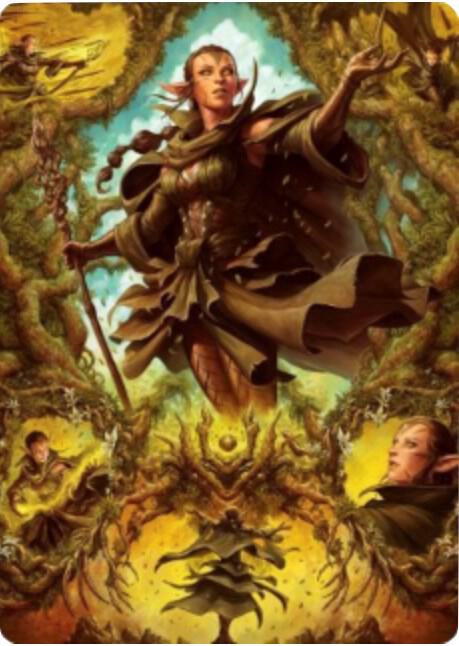 Nissa of Shadowed Boughs Art Card (6/81) [Art Series: Zendikar Rising] 6