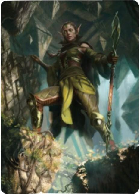 Nissa of Shadowed Boughs Art Card (5/81) [Art Series: Zendikar Rising] 5