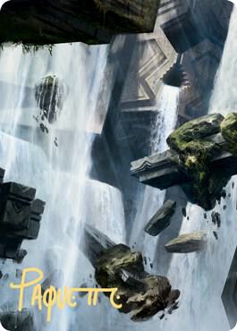 Island Art Card (10/81) (Gold-Stamped Signature) [Art Series: Zendikar Rising] 10
