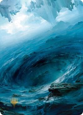 Island Art Card (12/81) (Gold-Stamped) [Art Series: Zendikar Rising] 12