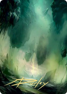 Swamp Art Card (13/81) (Gold-Stamped Signature) [Art Series: Zendikar Rising] 13