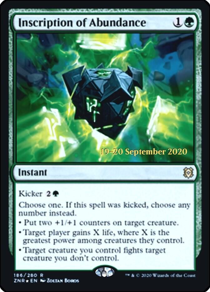 Inscription of Abundance [Prerelease Cards] 186