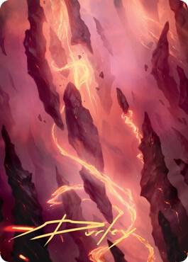 Mountain Art Card (16/81) (Gold-Stamped Signature) [Art Series: Zendikar Rising] 16