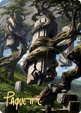 Forest Art Card (20/81) (Gold-Stamped Signature) [Art Series: Zendikar Rising] 20