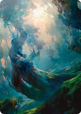 Forest Art Card (21/81) (Gold-Stamped Signature) [Art Series: Zendikar Rising] 21
