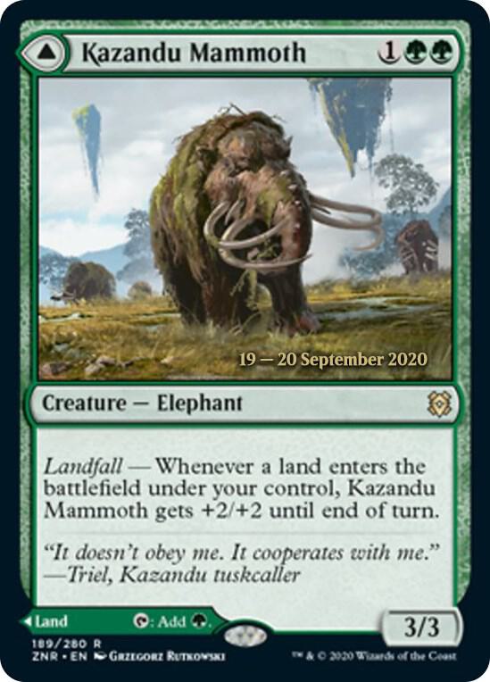 Kazandu Mammoth [Prerelease Cards] 189