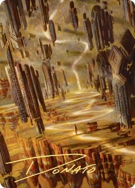 Brightclimb Pathway Art Card (Gold-Stamped Signature) [Art Series: Zendikar Rising] 23