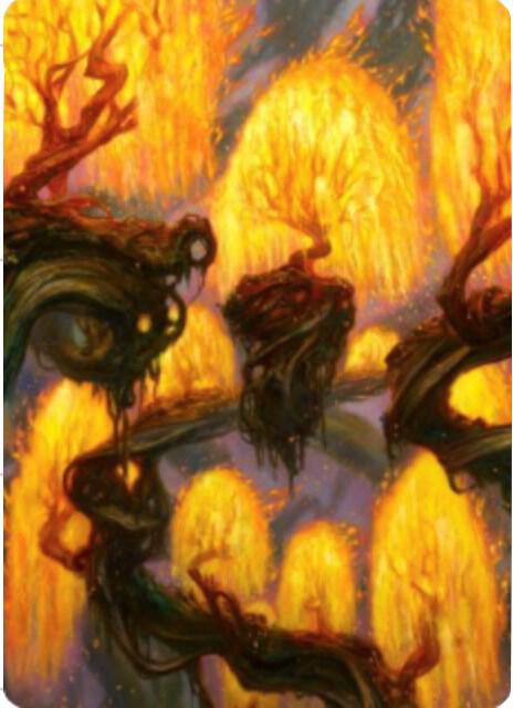 Grove of the Burnwillows Art Card [Art Series: Zendikar Rising] 34