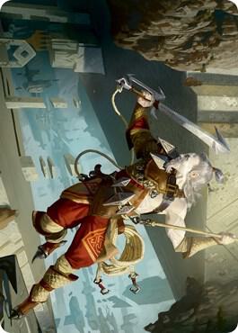 Cliffhaven Sell-Sword Art Card (Gold-Stamped) [Art Series: Zendikar Rising] 38