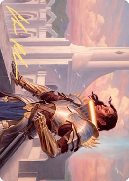 Tazri, Beacon of Unity Art Card (Gold-Stamped Signature) [Art Series: Zendikar Rising] 45