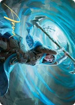 Sea Gate Stormcaller Art Card (Gold-Stamped Signature) [Art Series: Zendikar Rising] 50