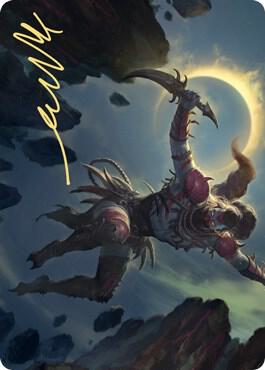 Nighthawk Scavenger Art Card (Gold-Stamped Signature) [Art Series: Zendikar Rising] 58