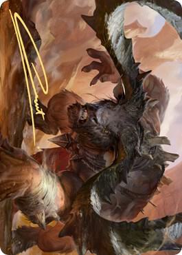 Moraug, Fury of Akoum Art Card (Gold-Stamped Signature) [Art Series: Zendikar Rising] 66