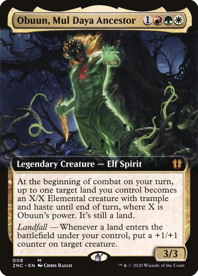 Obuun, Mul Daya Ancestor (Extended Art) [Commander: Zendikar Rising] 8