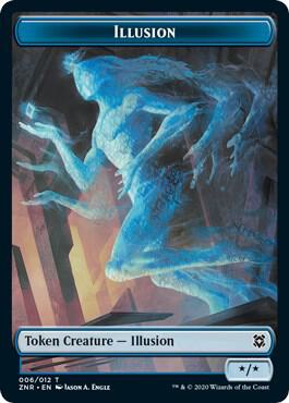 Illusion // Plant Double-Sided Token [Zendikar Rising] 6 // 8