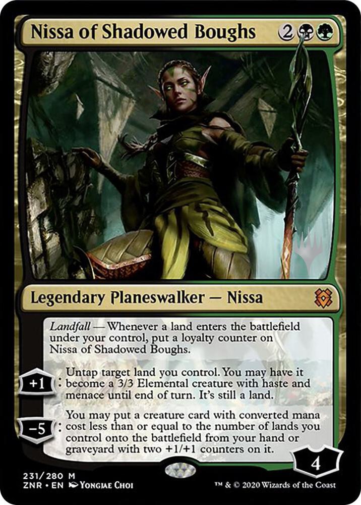 Nissa of Shadowed Boughs [Promo Pack: Zendikar Rising] 231