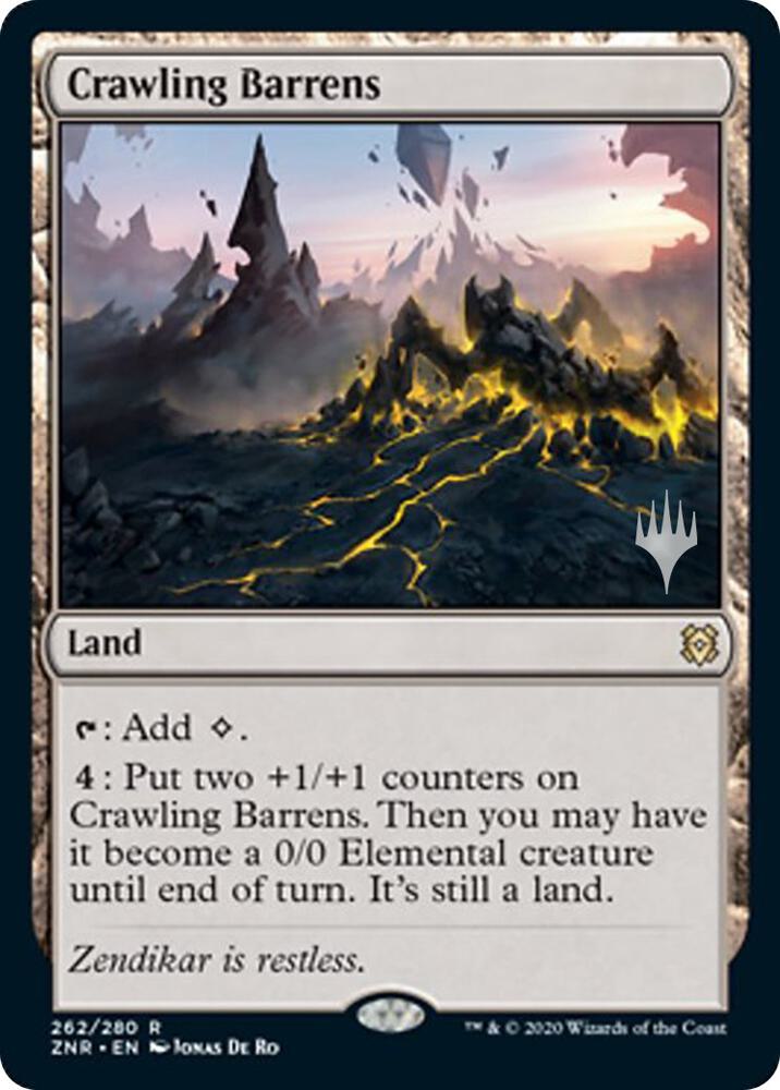 Crawling Barrens [Promo Pack: Zendikar Rising] 262