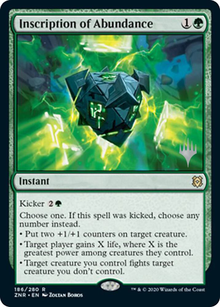 Inscription of Abundance [Promo Pack: Zendikar Rising] 186