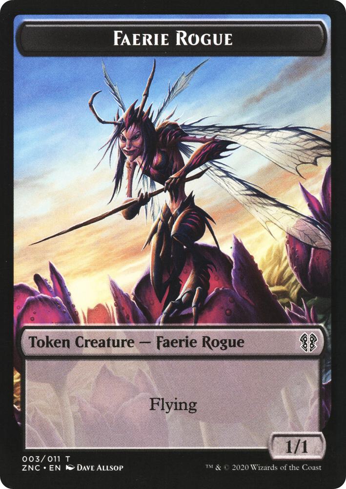 Faerie Rogue // Germ Double-Sided Token [Commander: Zendikar Rising] 3 // 4
