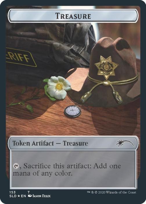 Treasure // Walker (Bicycle Girl) Double-sided Token [Secret Lair Drop Series] 153 // 148