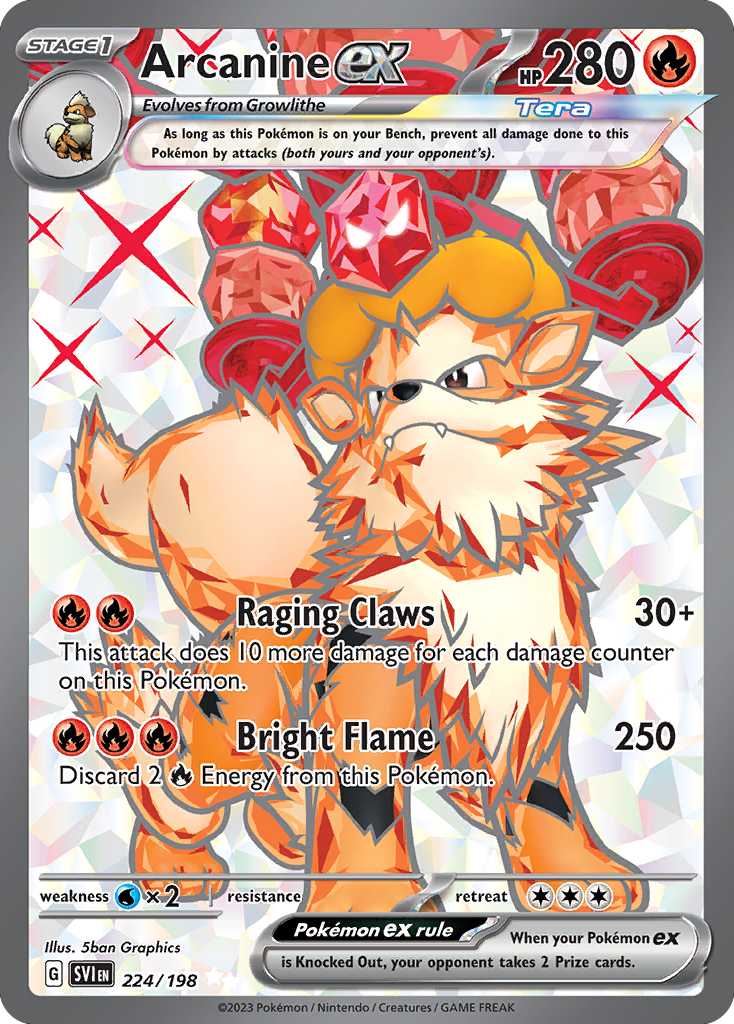 Arcanine ex - 224/198 Scarlet & Violet