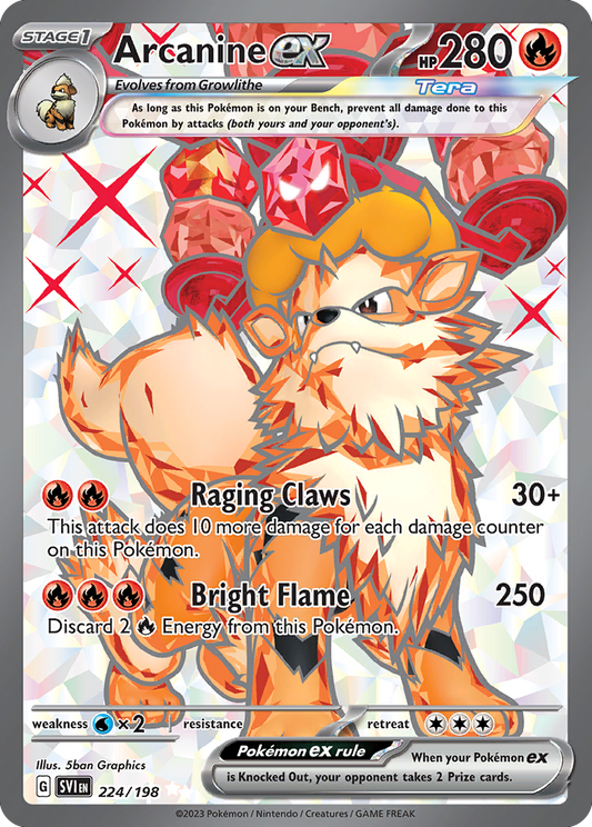 Arcanine ex - 224/198 Scarlet & Violet